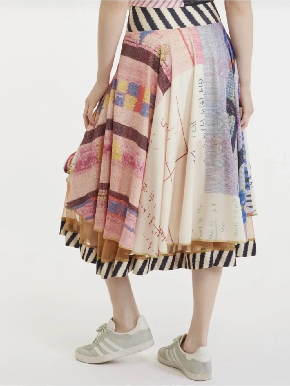 IPNG DESIGN Skirt Chiffon Summer Maths Shake Size M/L NWT